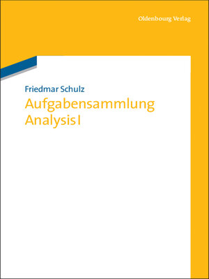 cover image of Aufgabensammlung Analysis I